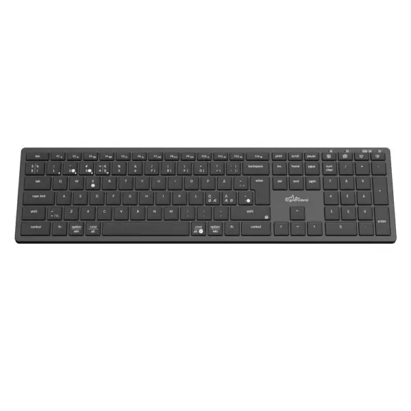 NordType X3 langaton 3-in-1 -näppäimistö musta Nordic-layoutilla